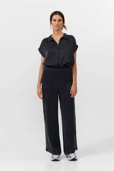 Suite 13 Lab Suite 13 Lab Luna Hosen aus Cupro-Ecovero-Gewebe, Dunkelgrau, – Produktbild 3 von 4