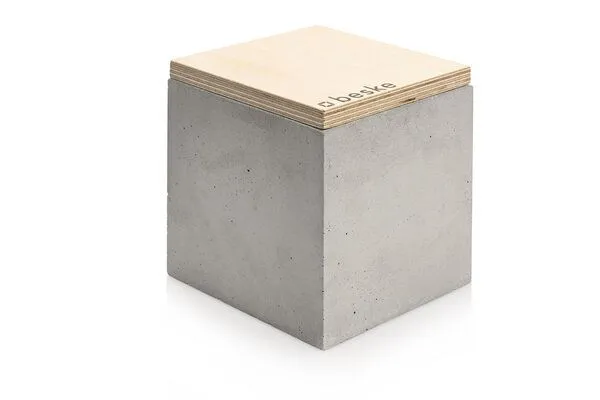 beske Betonfeuer® Beske-Manufaktur ´Kea´ 13x13x13 Dauerdocht Kerzenwachsrecycling – Produktbild 3 von 4