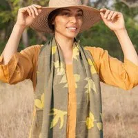 Sundara Sundara Schal aus 100% Bio-Baumwolle – ECO PRINT – Produktbild 1 von 1