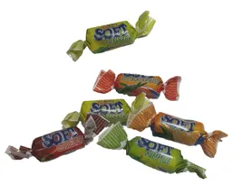 Cool Cool Soft Kaubonbon 535er - Großpackung - Einzeln gewickelt - Fruchtgeschmack - Pfirsich, Apfel, Kirsche, Orange, Erdbeere, Zitrone - Glutenfrei. mit – Produktbild 1 von 1