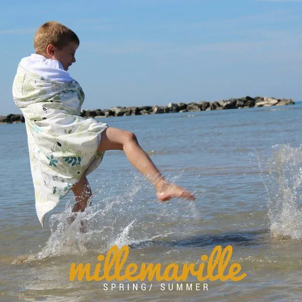 Millemarille Millemarille Kapuzenhandtuch (Bambusfrottee - 0-6 Jahre), "elegant elephant" (elefant), – Produktbild 1 von 4