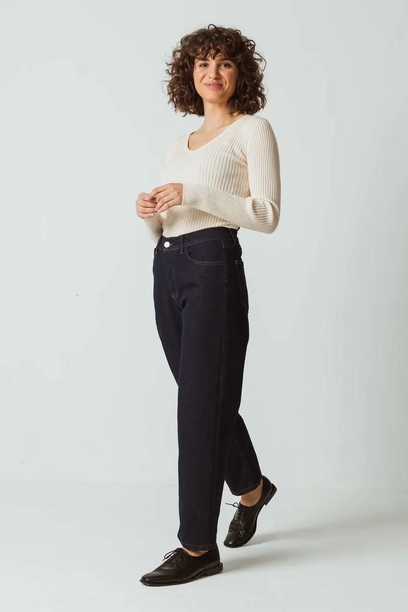 SKFK SKFK Damen vegan Hose Ania Blau, Extra dunkelblau, – Produktbild 1 von 2