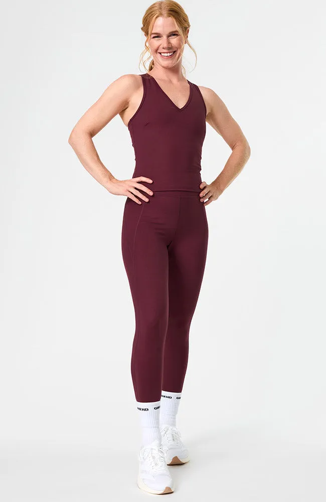 Girlfriend Collective Girlfriend Collective Damen vegan Leggings Mit Hoher Taille Und Kompressionswirkung Von Mulberry, Rot, – Produktbild 2 von 2