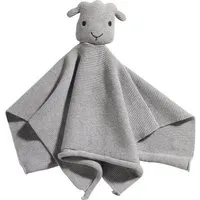 HANS NATUR Baby Schnuffeltuch mit Rassel Strick Bio-Baumwolle grau Maße 35 x 35 cm – Produktbild 1 von 1
