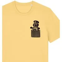päfjes päfjes Dackel / Dackelkapitän Fair Wear Unisex BioT-Shirt, Gelb, – Produktbild 1 von 1