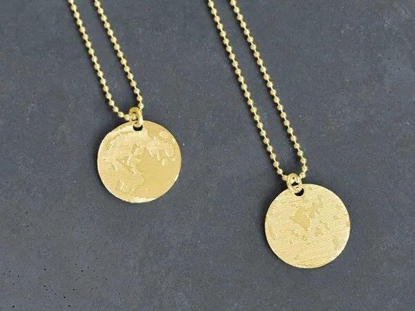 renna deluxe renna deluxe Mond Kette Gold – beidseitiges Motiv, Gold, – Produktbild 3 von 4