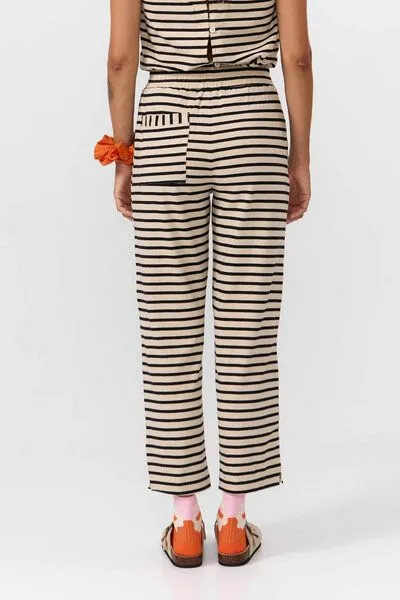 SUITE13LAB Suite13lab Damen-Straighthose MORGON gestreift, Schwarz, – Produktbild 4 von 4