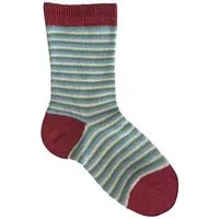 Leela Cotton Leela Cotton Baby/Kinder Socken aus 98% Bio-Baumwolle, Kirschrot/grün/hellblau 3327, – Produktbild 1 von 1