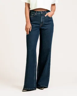 Kuyichi Kuyichi Damen vegan Jeans Harper Mit Weitem Bein Super Deep Indigo – Produktbild 1 von 1