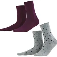 Living Crafts LIVING CRAFTS - Damen Socken, 2er-Pack - Lila (98% Bio-Baumwolle; 2% Elasthan), Nachhaltige Mode, Bio Bekleidung – Produktbild 1 von 1