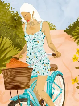 Photocircle Photocircle Poster / Leinwandbild - Biking In The Woods – Produktbild 1 von 1