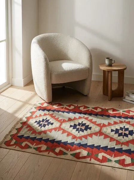 Rugtales Kelim „Rugtales“ aus Schurwolle, Mehrfarbig, – Produktbild 2 von 4