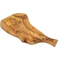 Olivenholz erleben Olivenholz erleben Servierbrett RUSTIKAL mit Griff L 45-49 cm – Produktbild 1 von 1
