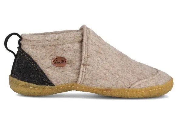 WoolFit WoolFit Hausschuhe 'Taiga' mit Naturgummisohle, 100% Wolle, Beige, – Produktbild 4 von 4