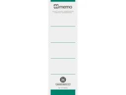 Memo 10 memo-Rückenschilder 7,5cm grün – Produktbild 1 von 1