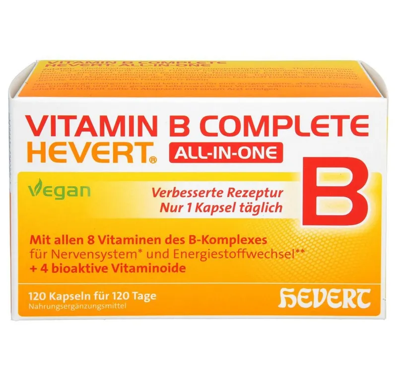 Hevert-Arzneimittel Hevert-Arzneimittel VITAMIN B COMPLETE Hevert all-in-one Kapseln Kapseln, 120 St. – Produktbild 1 von 1
