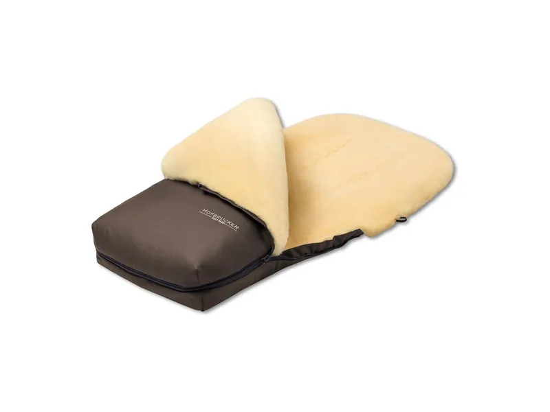 Hofbrucker Hofbrucker Fußsack Kinderwagen Lammfell Putzi Maße 90 x 34 x 10 cm, Braun, – Produktbild 2 von 4