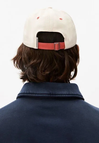 ARMEDANGELS ARMEDANGELS YENAAS COLORBLOCK Unisex Cap aus Bio-Baumwolle, Oatmilk-tabasco red, – Produktbild 3 von 4