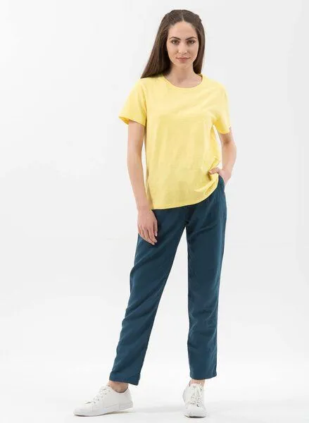 ORGANICATION ORGANICATION Basic T-Shirt aus Bio-Baumwolle, Lemonade, – Produktbild 2 von 4