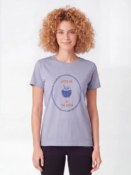 watapparel watapparel T-Shirt Frauen Catch me by the ocean, Lavender, – Produktbild 2 von 2
