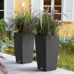 Lechuza® Lechuza® 'Cubico Cottage 30', granit, ca. 30 x 30 x H 56 cm – Produktbild 1 von 1