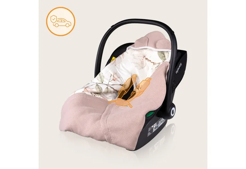 Lionelo Kinderdecke TRAVEL SWADDLE BLANKET, lionelo, Hypoallergene Materialien/Bambus und Baumwolle/TOG 2,5, Beige, – Produktbild 4 von 5
