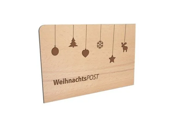 holzpost holzpost Weihnachtspostkarte aus Holz – Produktbild 4 von 6