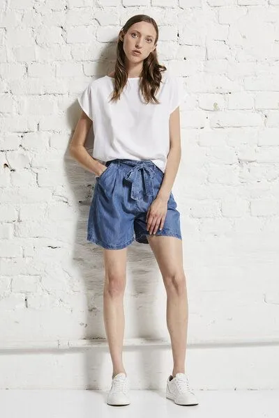 Wunderwerk Wunderwerk TENCEL denim short, Blau, – Produktbild 2 von 3
