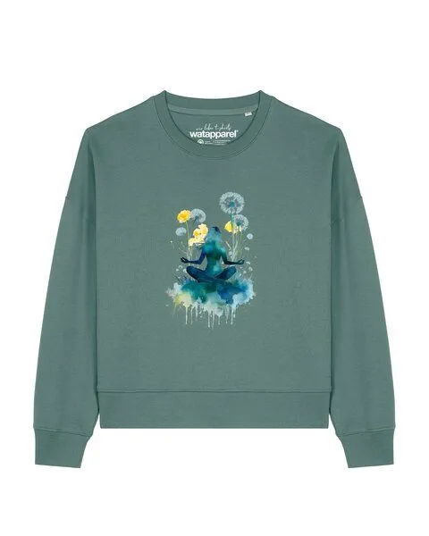 watapparel watapparel Sweatshirt Frauen Yoga & Meditation, Green bay, – Produktbild 1 von 2
