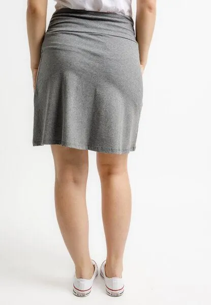 Leela Cotton Leela Cotton Damen Rock ROLANIE, Grau (anthrazit-melange), – Produktbild 2 von 3
