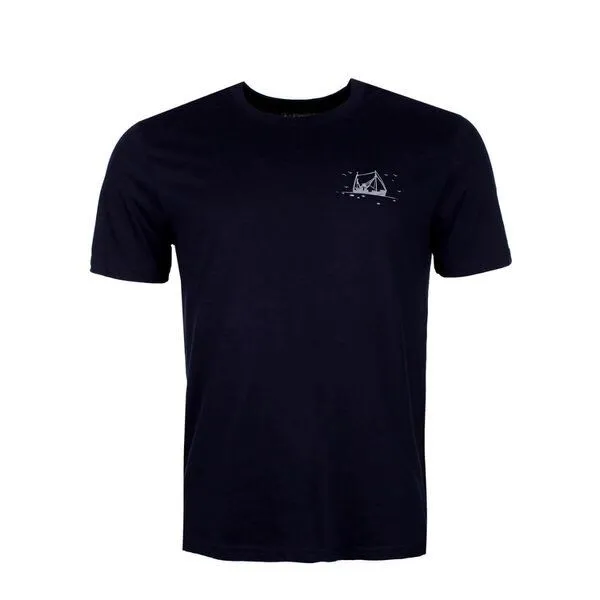 FÄDD FÄDD Herren T-Shirt Rundhals aus Bio-Baumwolle "FISCHERNTEBÖÖTCHEN MINI", Navy (blau), – Produktbild 1 von 3
