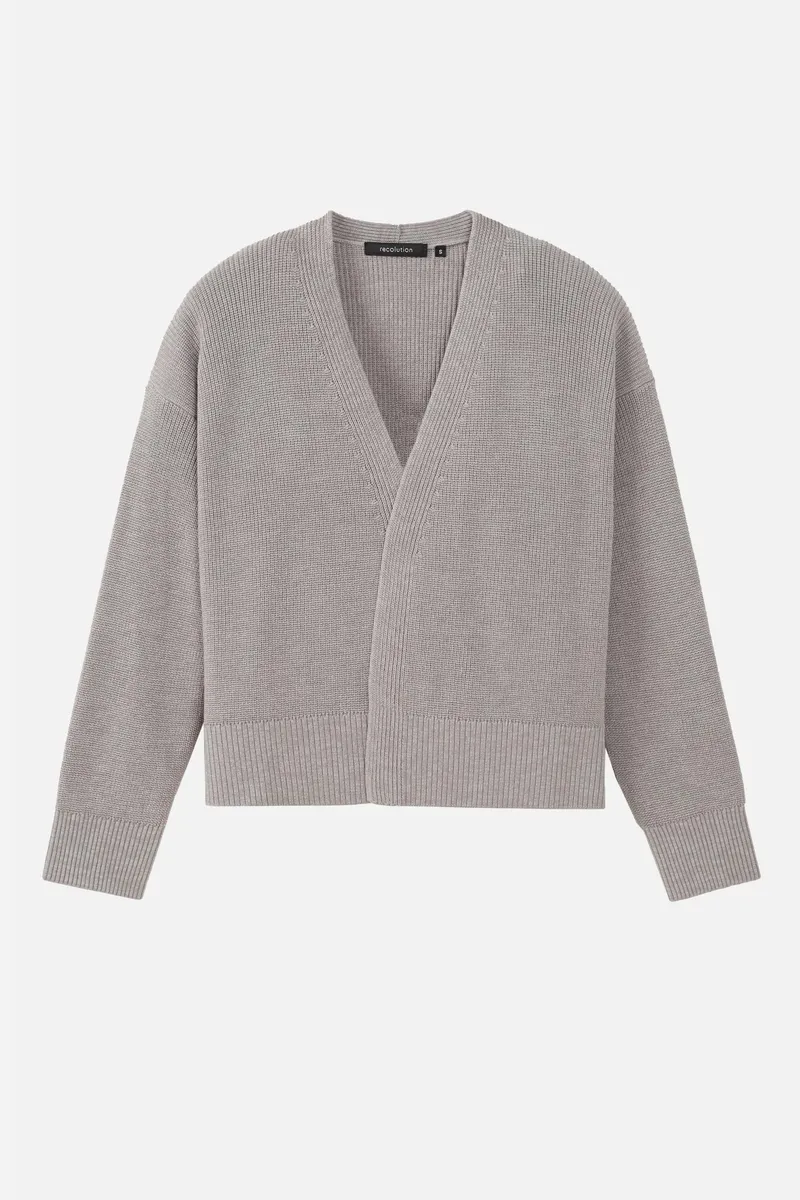 recolution Recolution Damen vegan Strickjacke Moringa Greige, Grau, – Produktbild 1 von 1