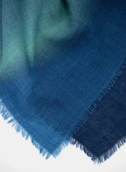 Djian Djian LIGHTS –Schal aus Merino-Wolle, mulesing-frei, Blau, – Produktbild 3 von 3