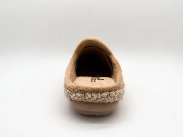thies Hausschuh "thies ® Rec Soft Teddy Slipper" aus rec. PES, Sand, – Produktbild 2 von 4