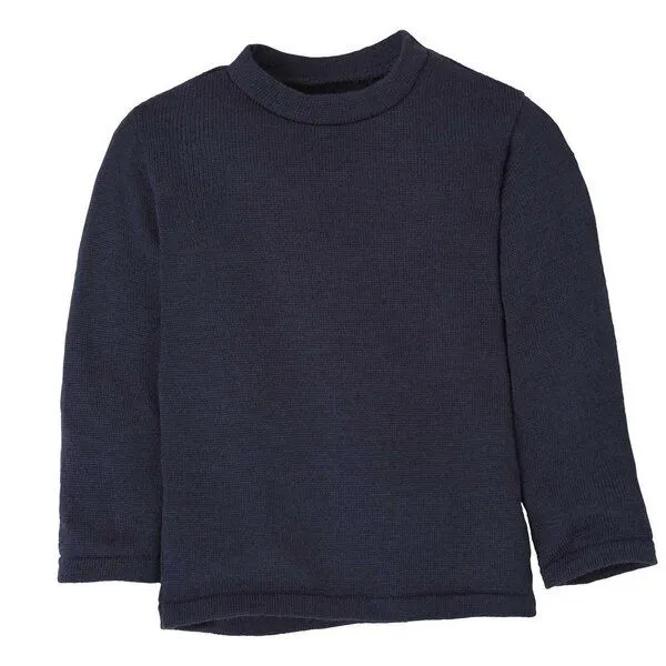 Disana disana Kinder Strick-Pullover Uni kbT-Merinowolle, Indigo, – Produktbild 1 von 3