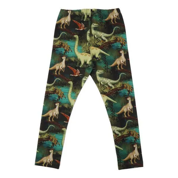 Walkiddy Babyleggings GOTS-zertifiziert aus Bio-Baumwolle grün mit Dinosaurier-Motiv – Walkiddy – Produktbild 2 von 2