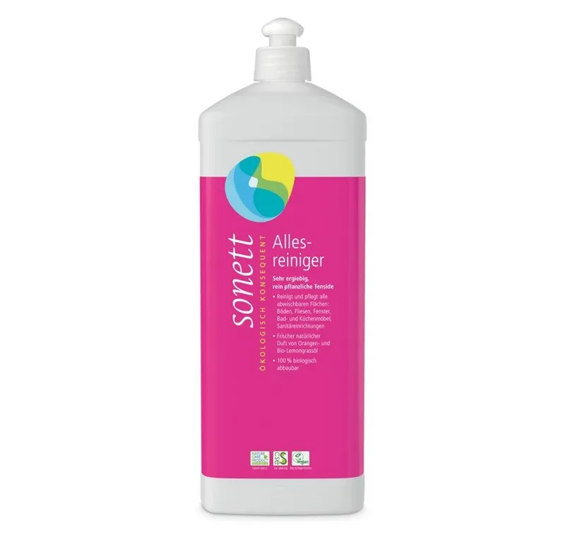Sonett Sonett Allesreiniger mit Duft von Orangen- & Bio-Lemongrassöl, 1 l – Produktbild 2 von 2