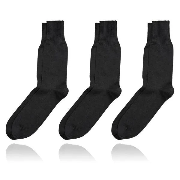 grödo grödo Socken mit Komfortbündchen ohne Gummi für Damen und Herren (3er Pack), Schwarz, – Produktbild 3 von 3