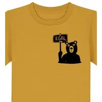 päfjes päfjes Dem Bären ist es EGAL! Dir auch? - Fair Wear Kinder T-Shirt Bio, Ochre (gelb), – Produktbild 1 von 1