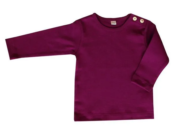 Leela Cotton Leela Cotton Baby Kinder Langarmshirt Bio-Baumwolle, Fuchsia, – Produktbild 2 von 3
