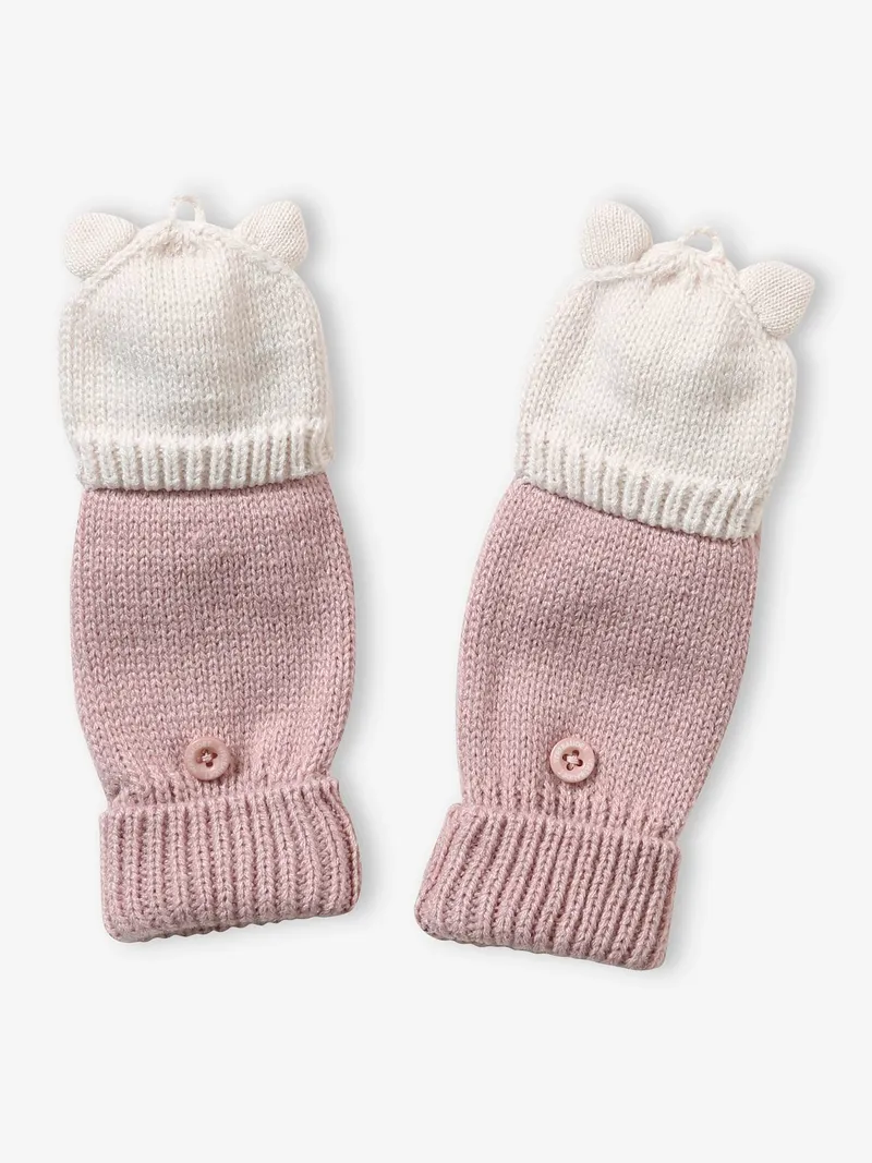Vertbaudet Mädchen 2-in-1-Handschuhe, Rosa, – Produktbild 4 von 4
