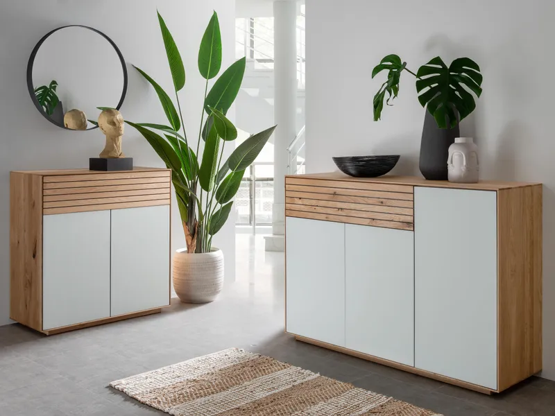 allnatura Kommode "Fiella" | H84xB80xT37 cm, Naturholz, – Produktbild 2 von 2