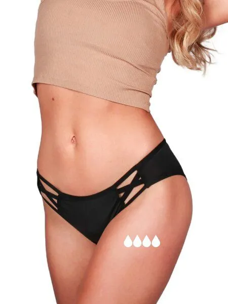 Taynie Mittelstarke Periodenunterwäsche 60°C Taynie Woman, Schwarz, – Produktbild 2 von 4