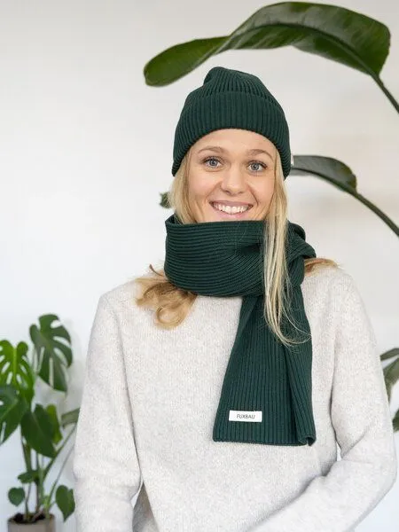 FUXBAU FUXBAU 4Seasons Strickschal, Waldgrün, – Produktbild 1 von 4