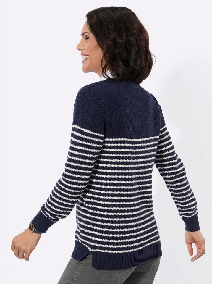 Witt Witt Strickpullover 2-in-1-Pullover Langarm, Blau, – Produktbild 4 von 5