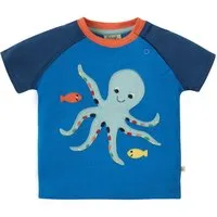 Frugi Frugi Baby und Kinder T-Shirt Oktopus blau Gr.2 (3-6 Monate) – Produktbild 1 von 1