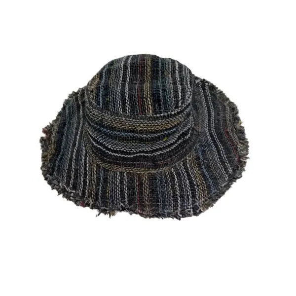 short'n'pietz short'n'pietz Sommerhut aus Hanf, Schwarz gestreift, – Produktbild 1 von 4