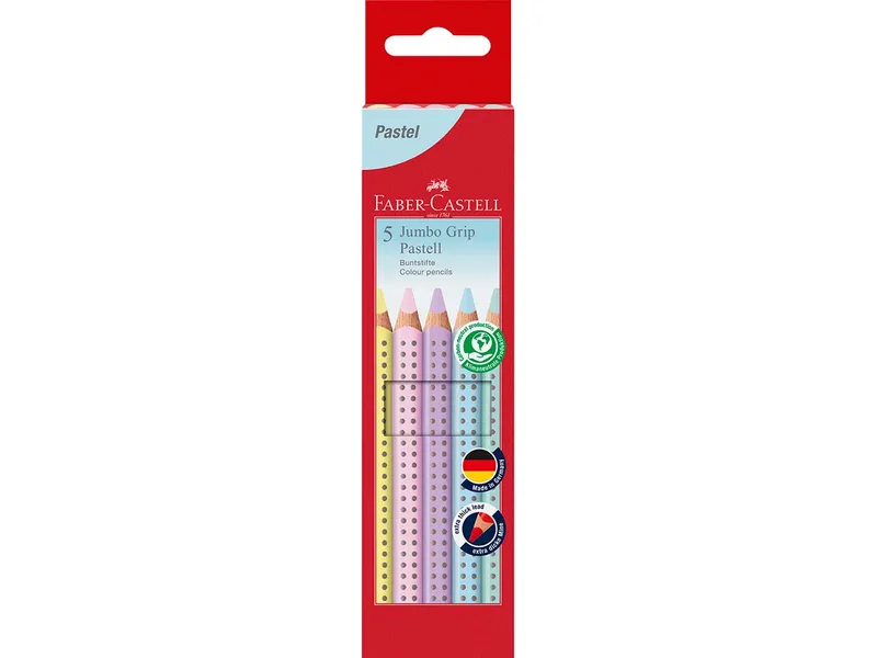 Faber-Castell Faber-Castell Buntstifte Jumbo Grip Pastell, 5er-Set – Produktbild 1 von 1