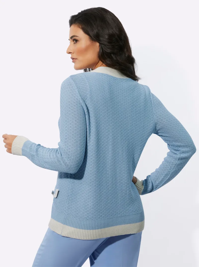 Witt Cardigan, Eisblau-vanille-gemustert, – Produktbild 1 von 2
