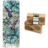 Yoga Hero Yoga Hero Reise Yoga Set: Reise-Yogamatte + 2 Yogablöcke, Jungle, – Produktbild 1 von 1